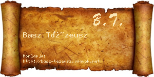 Basz Tézeusz névjegykártya